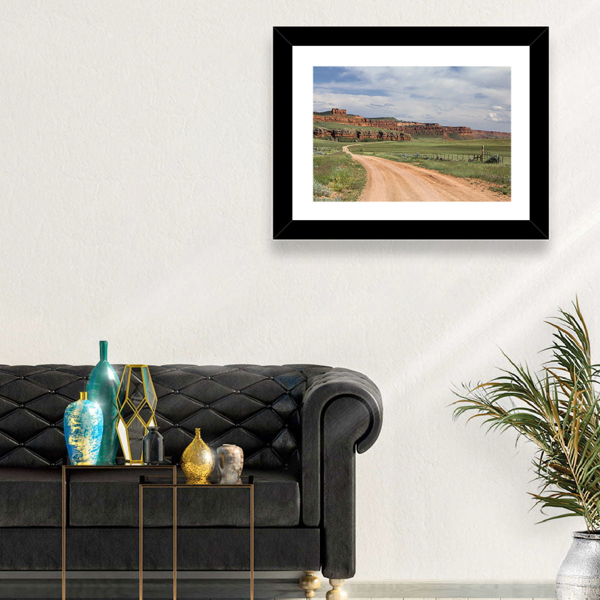 Kaycee Red Cliffs Wall Art in a room, landscape