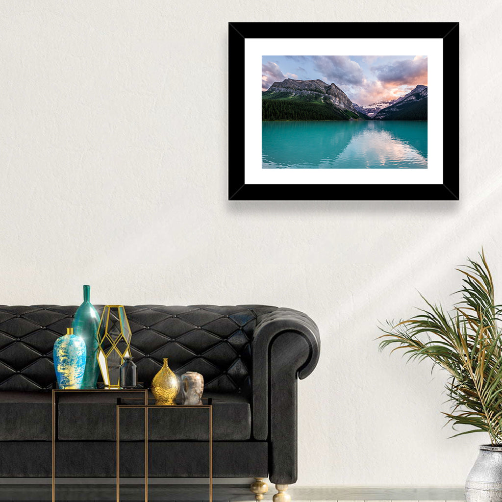 Turquoise Sunset at Lake Louise Wall Art