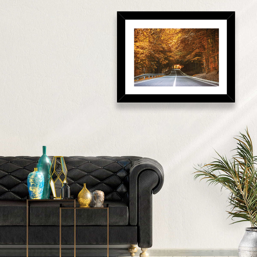 Autumn Forest Road with Canopy Wall Art