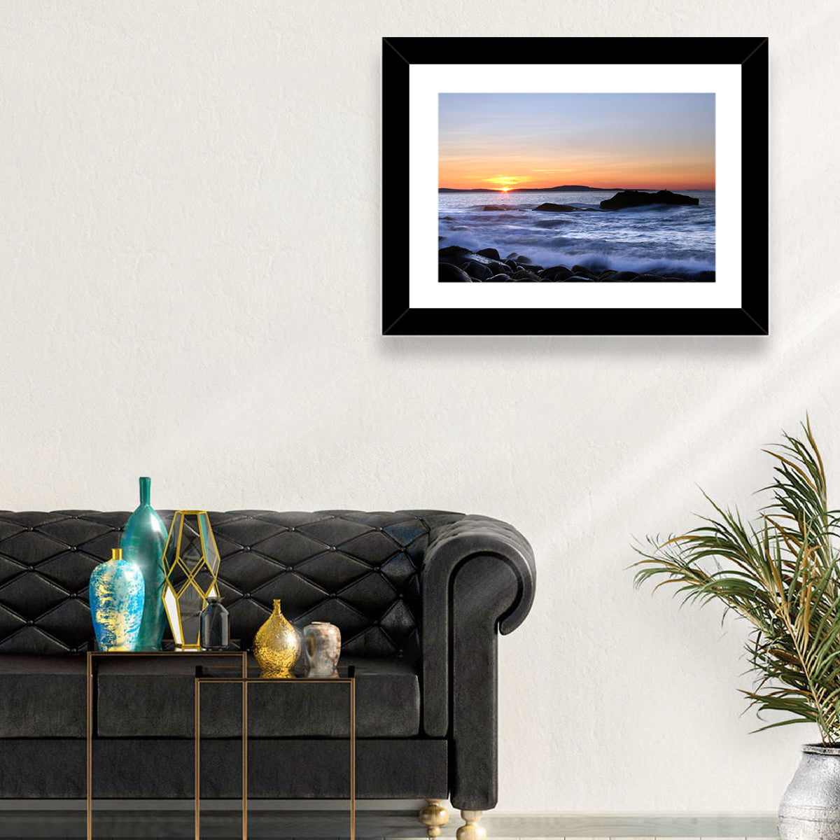 Acadia National Park Coastline Wall Art in a room, landscape