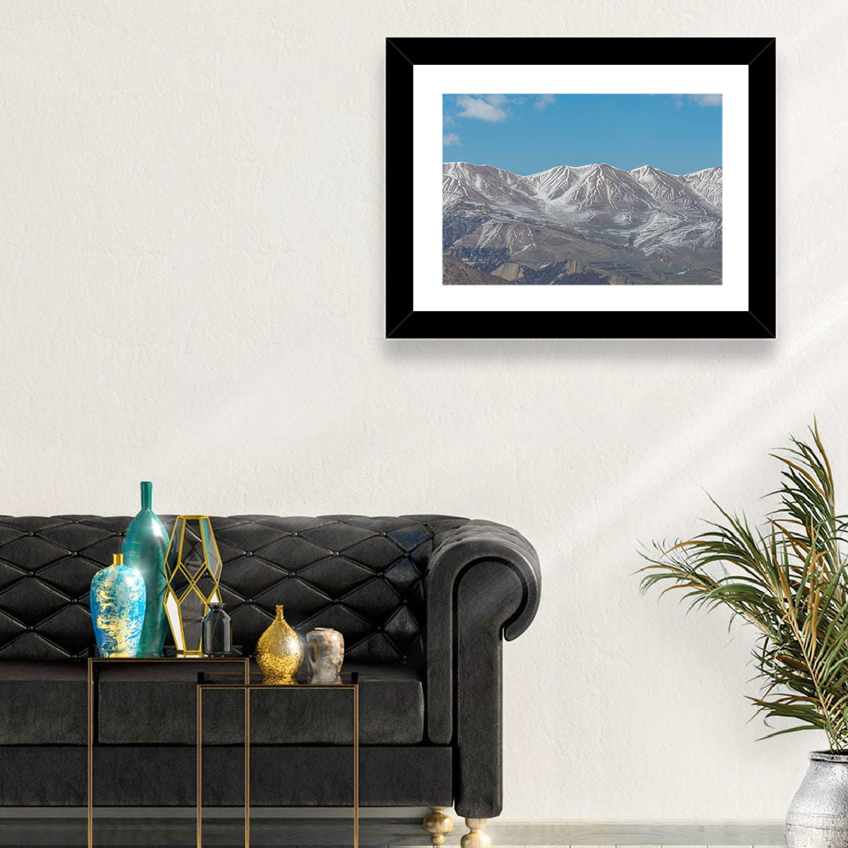 Qusar Mountains Wall Art in a room, landscape