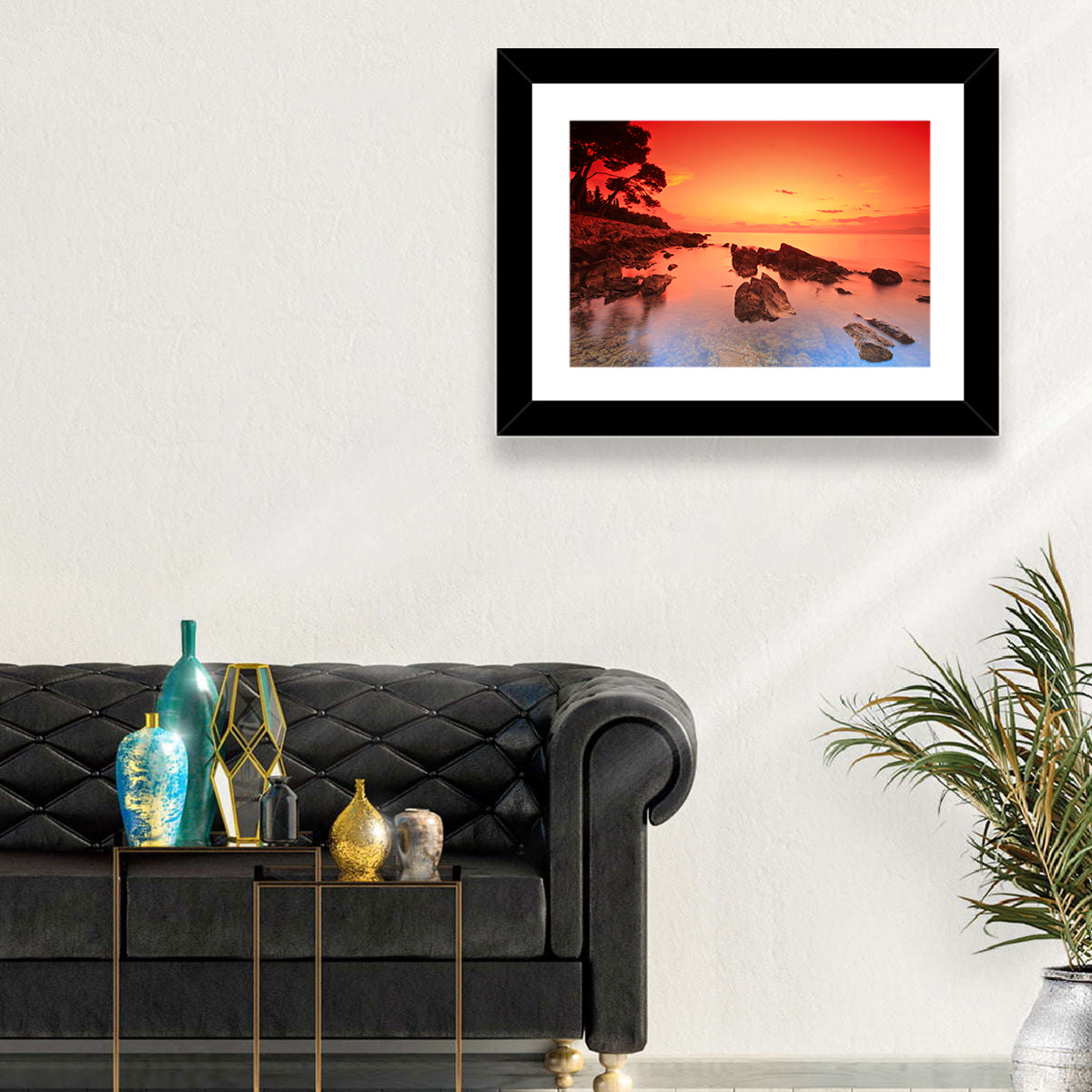 Brac Island Fiery Sunset Wall Art