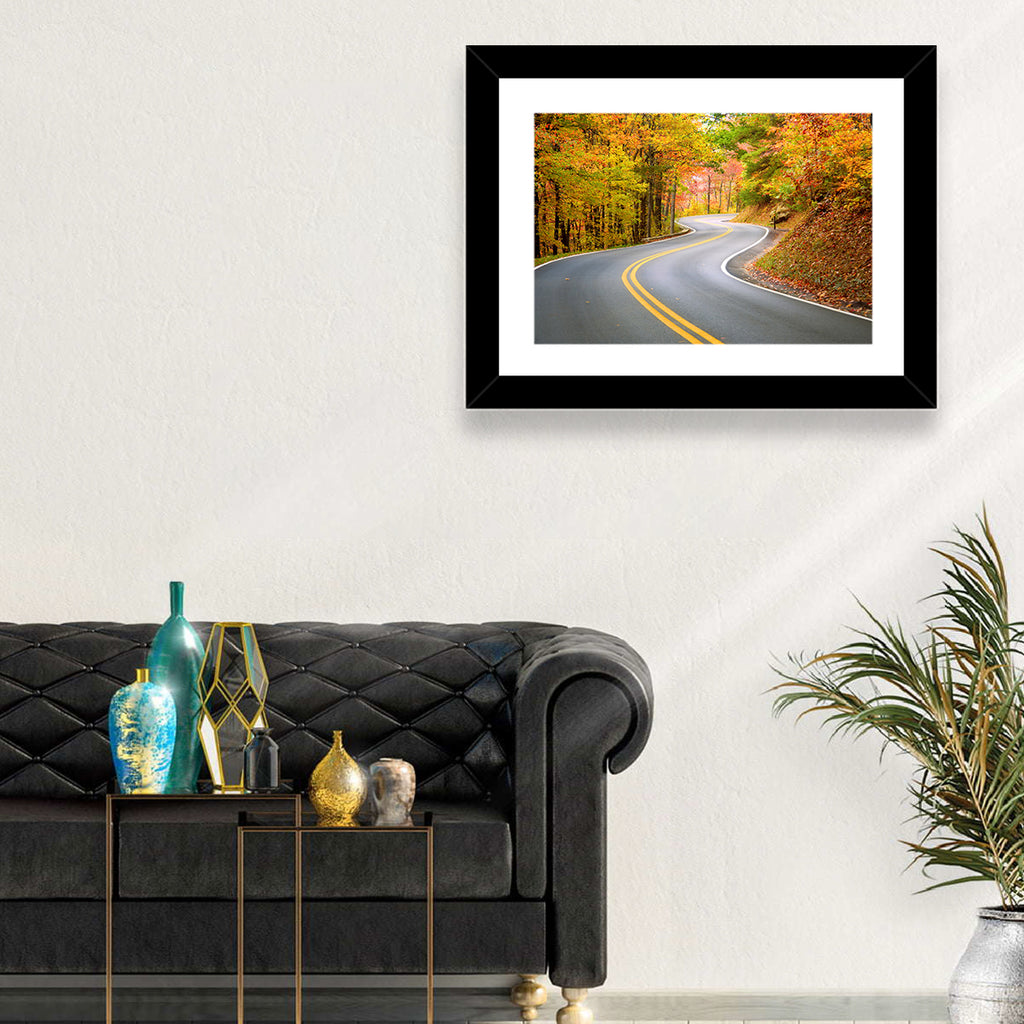 Winding Autumn Road Wall Art