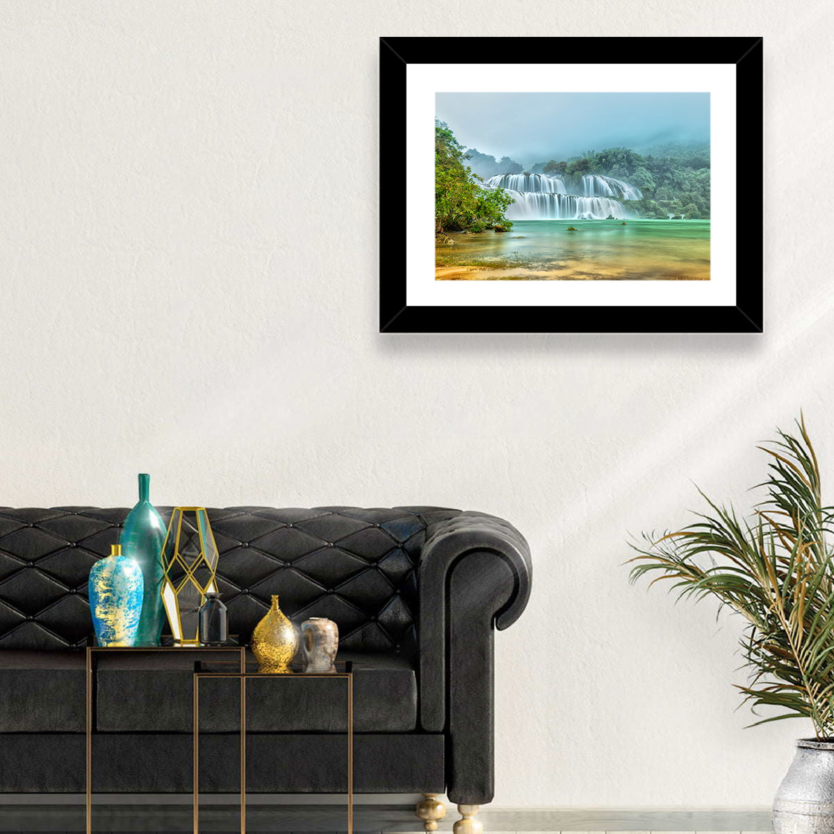 Ban Gioc Waterfalls Misty Morning Wall Art