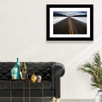Winter Road Through Pine Forest Wall Art