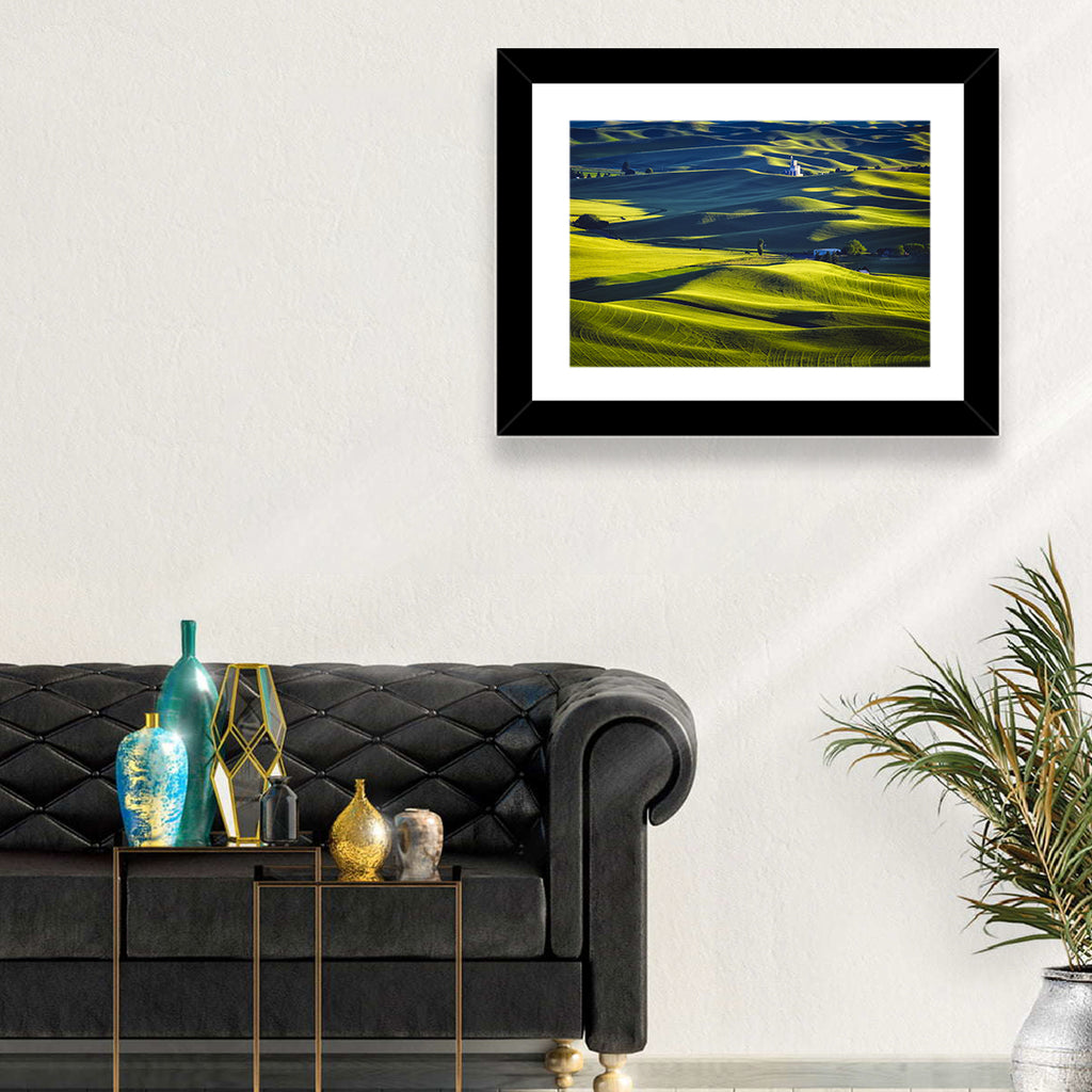 Palouse Hills with Grain Elevator Wall Art