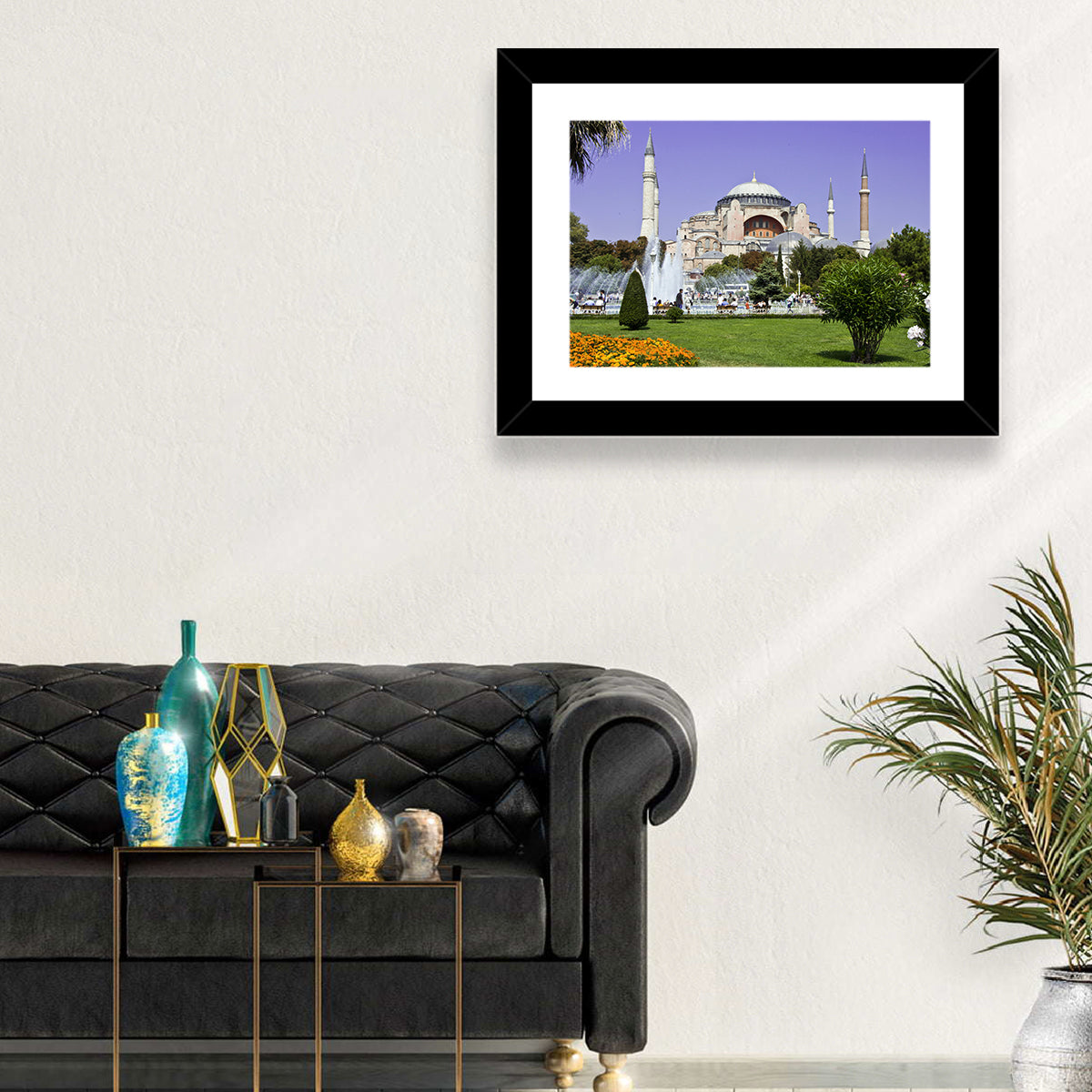 Hagia Sophia Fountain Gardens Istanbul Wall Art in a room, landscape