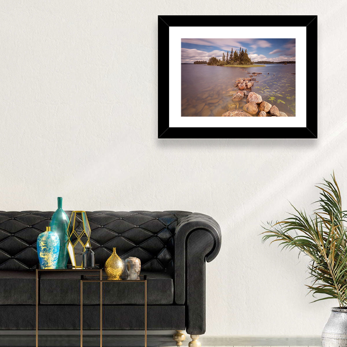 Lake Ontario Shoreline Wall Art in a room, landscape