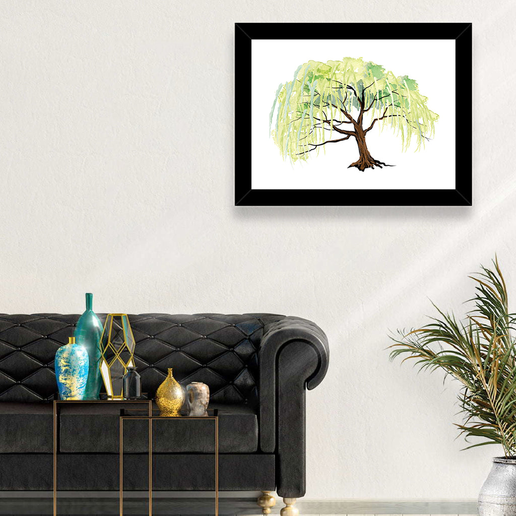 Weeping Willow Watercolor Sketch Wall Art