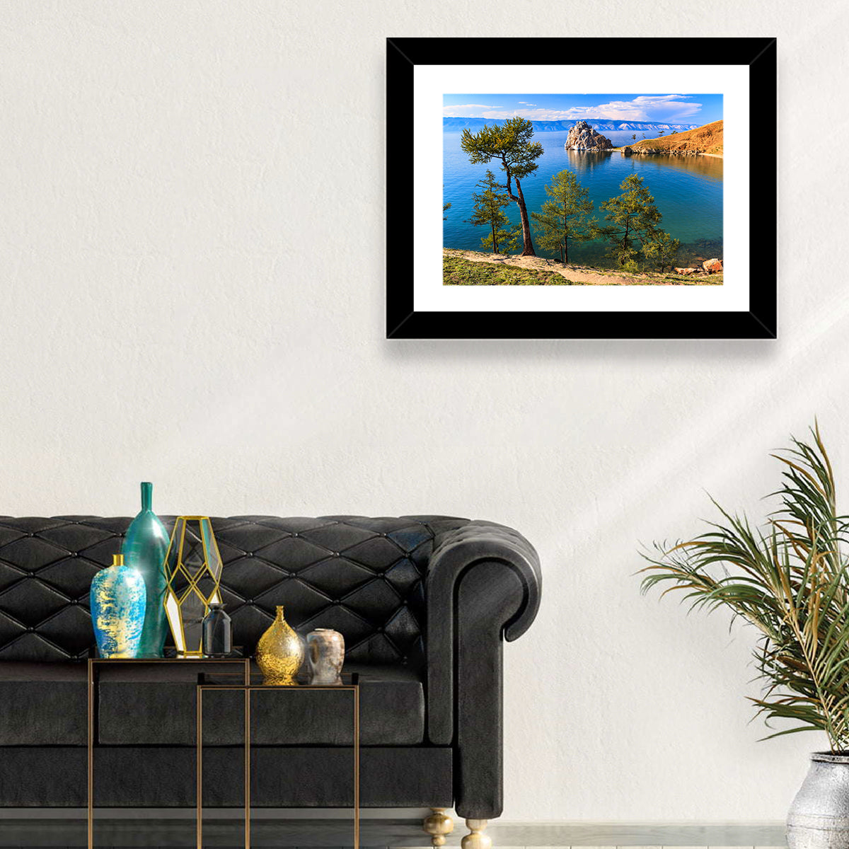 Shamanka Rock, Lake Baikal Wall Art in a room, landscape