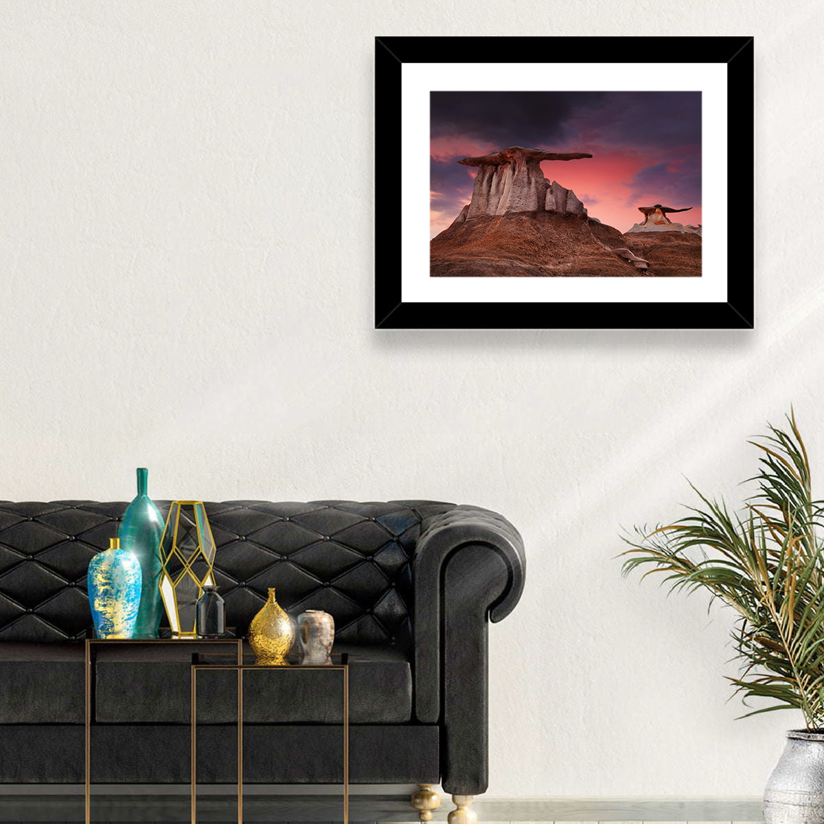 Wings Formation, Bisti Hoodoos Wall Art in a room, landscape