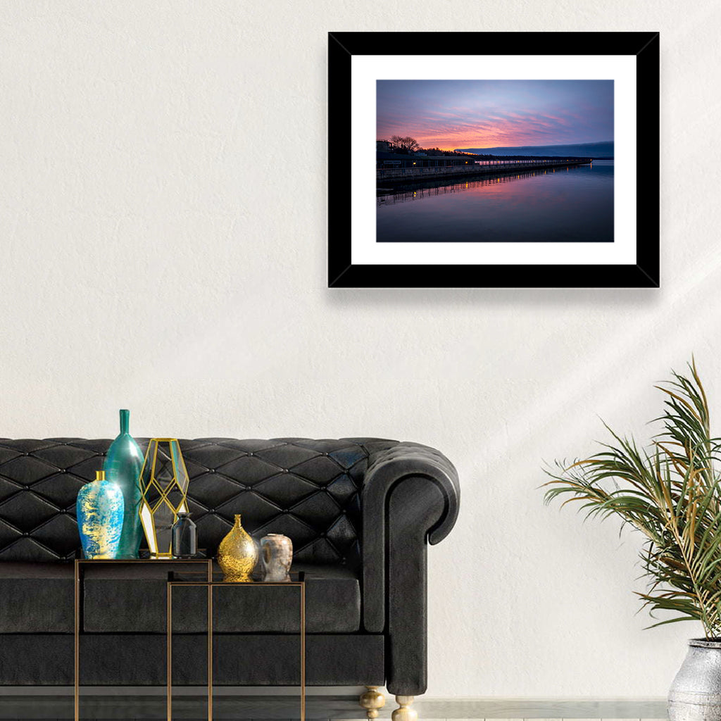 Skaneateles Lake Pier at Dusk Wall Art