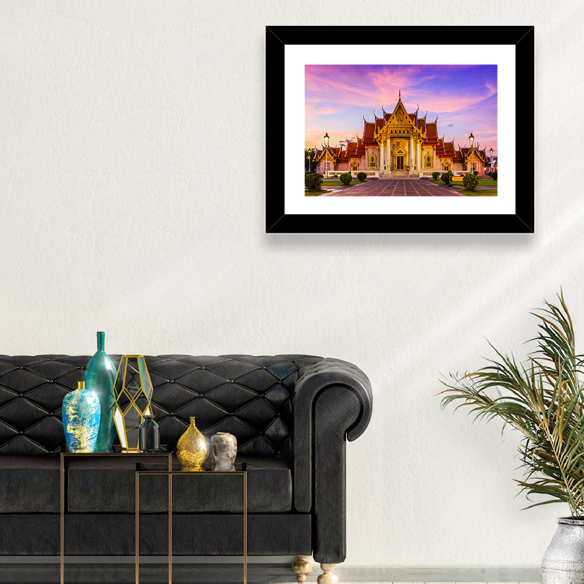 Wat Benchamabophit at Dusk Wall Art in a room, landscape