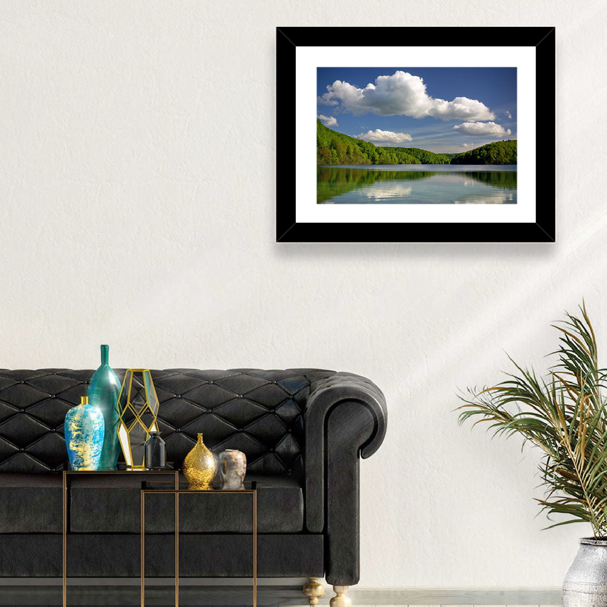 Plitvice Forest Lake Scene Wall Art
