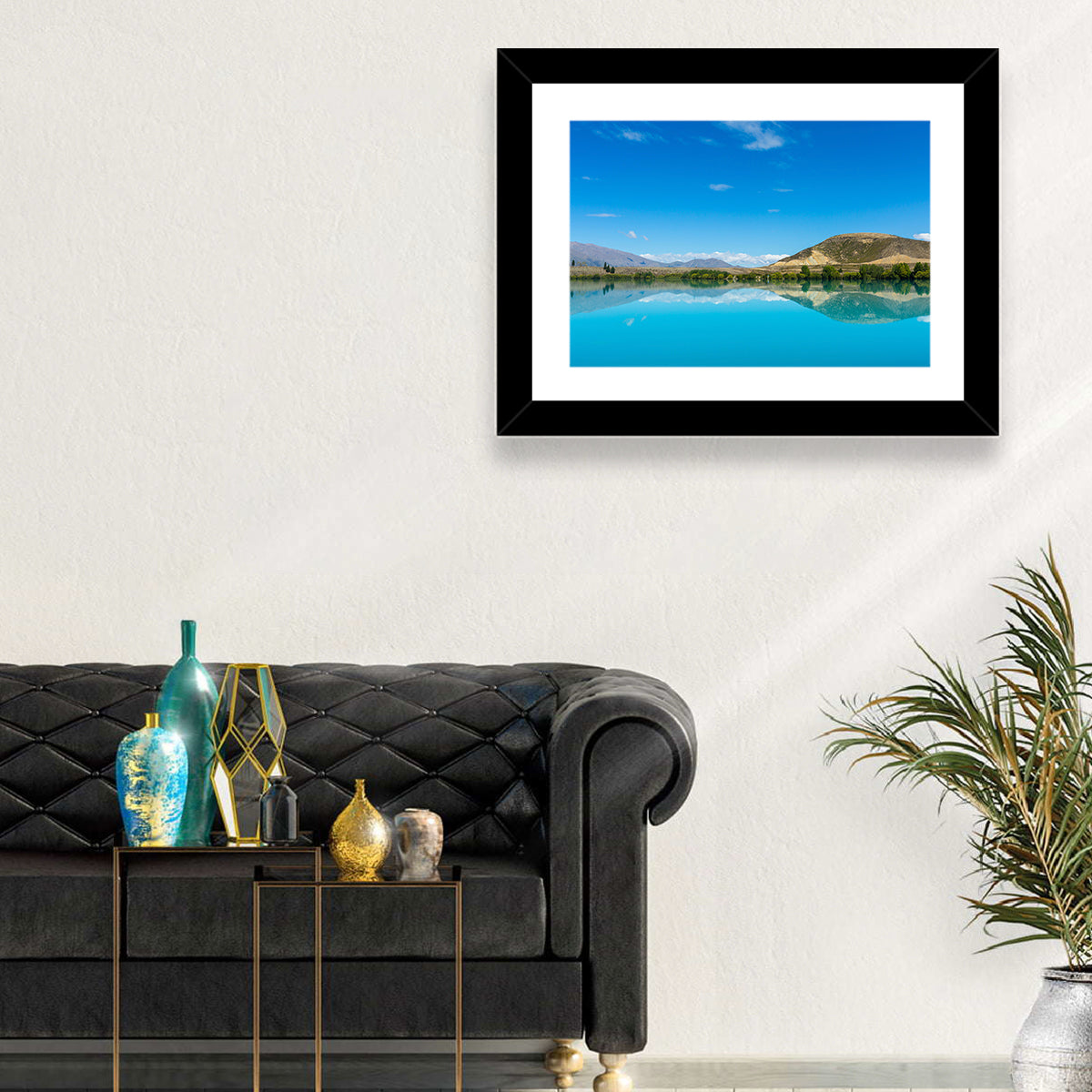 Lake Ruataniwha Wall Art in a room, landscape