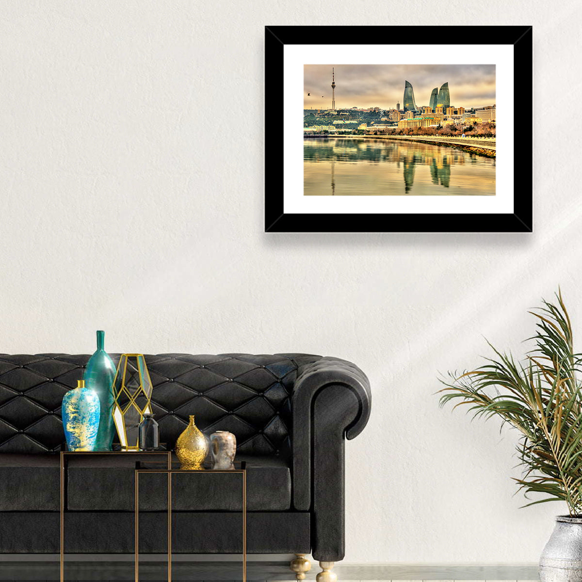 Baku Reflection Wall Art in a room, landscape