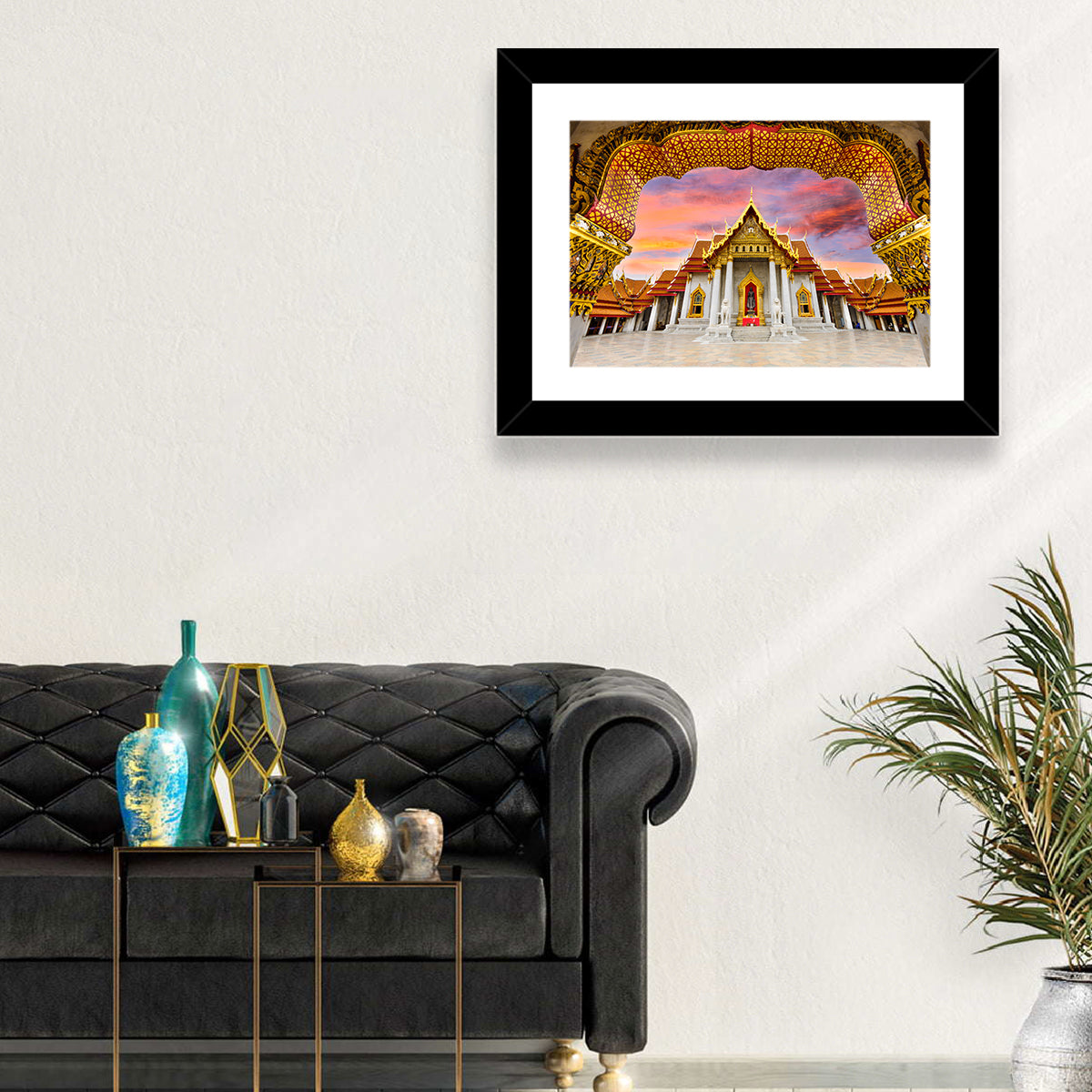 Marble Temple at Sunset Wall Art in a room, landscape