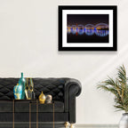 Riga Railway Bridge Nightscape Wall Art