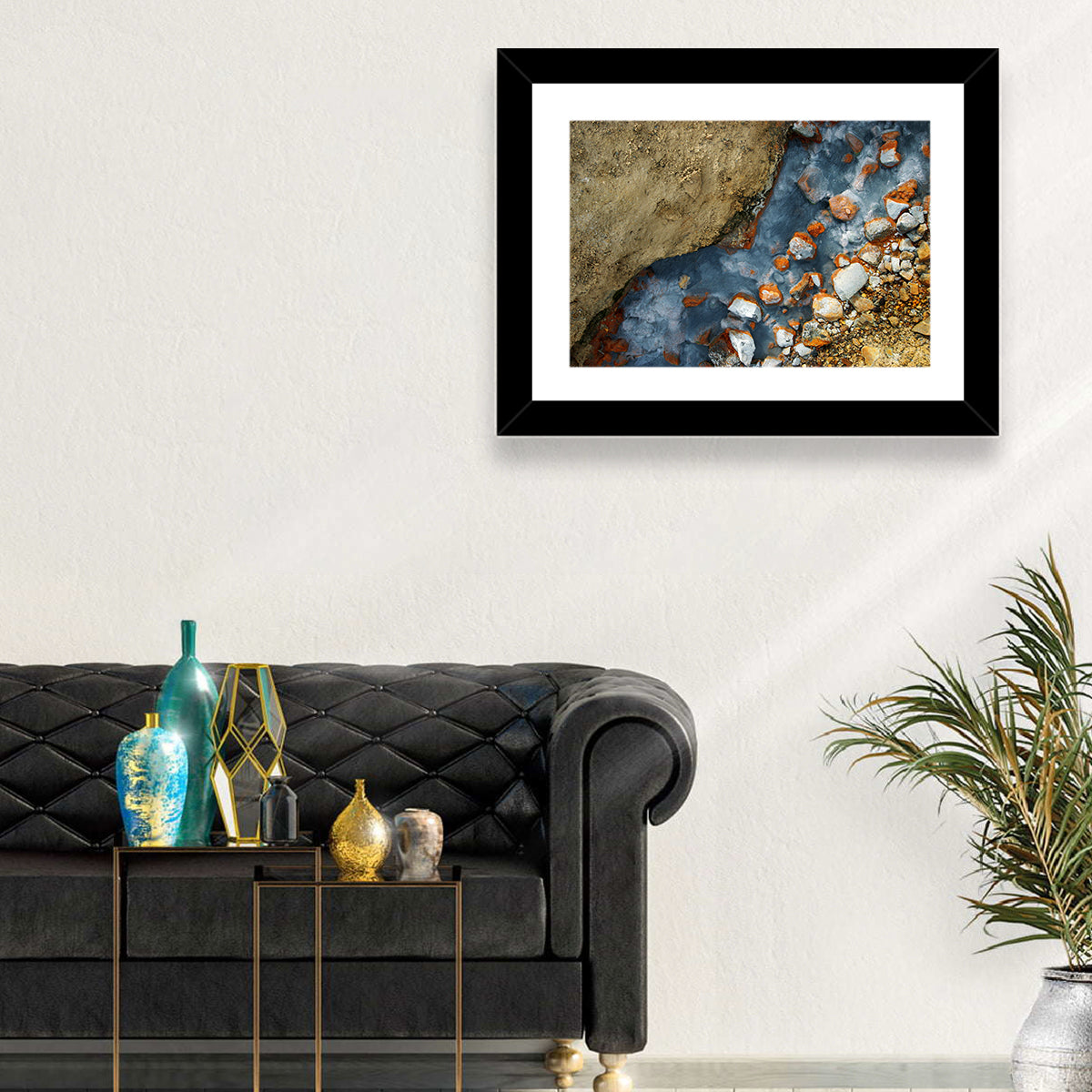 Milky Blue Geothermal Creek Wall Art