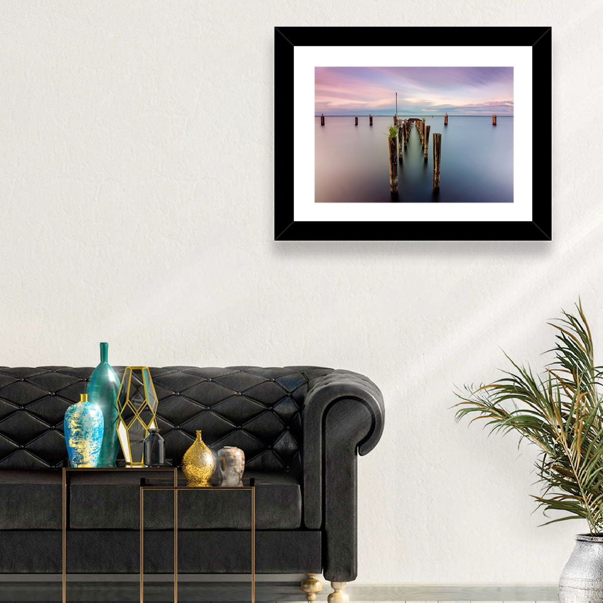 Lake Monroe Pier at Dusk Wall Art