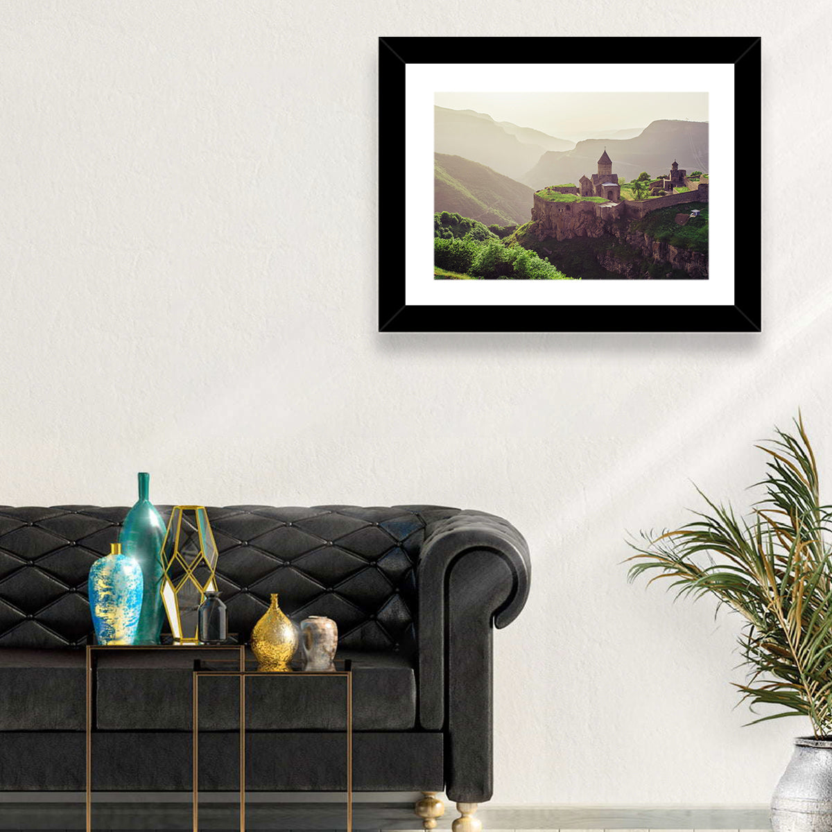 Tatev Monastery at Golden Hour Wall Art in a room, landscape
