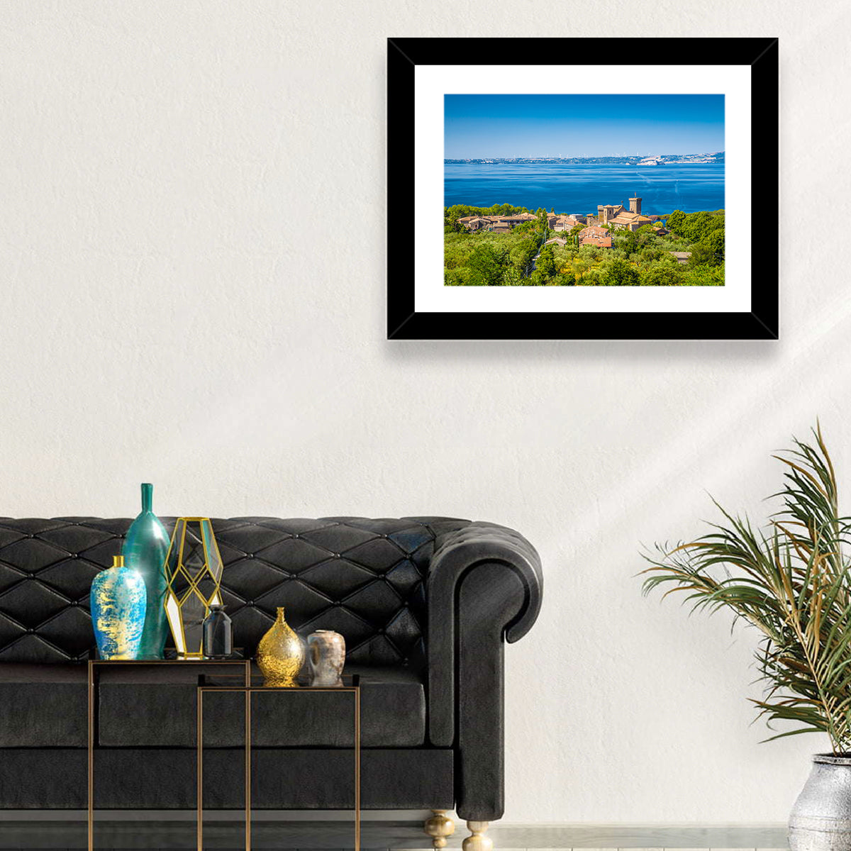 Bolsena Village Overlook Wall Art in a room, landscape