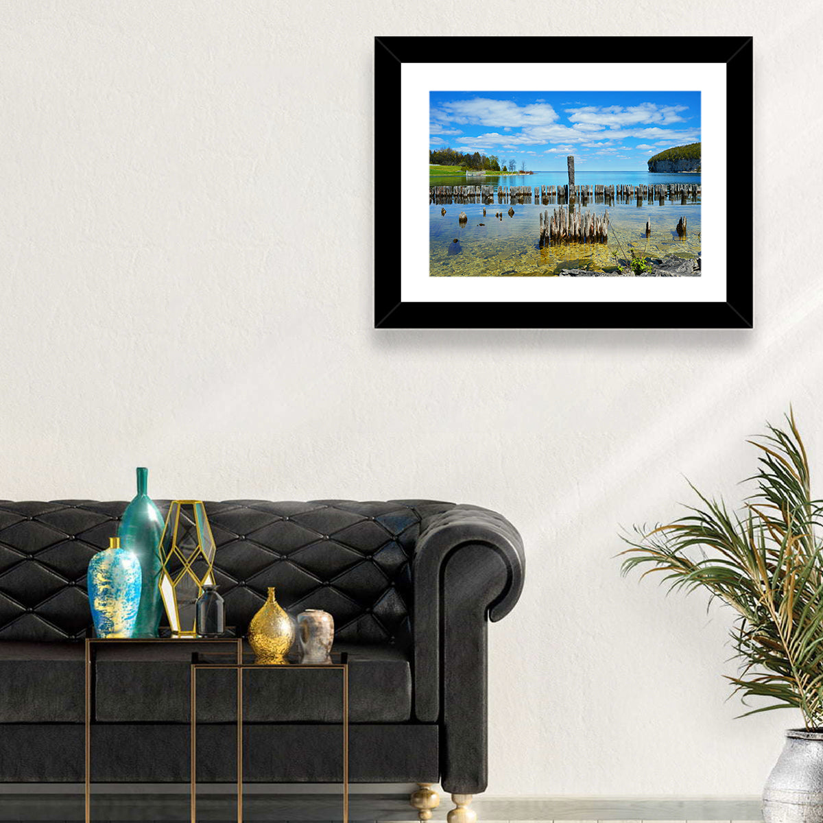 Big Bay De Noc Garden View Wall Art in a room, landscape