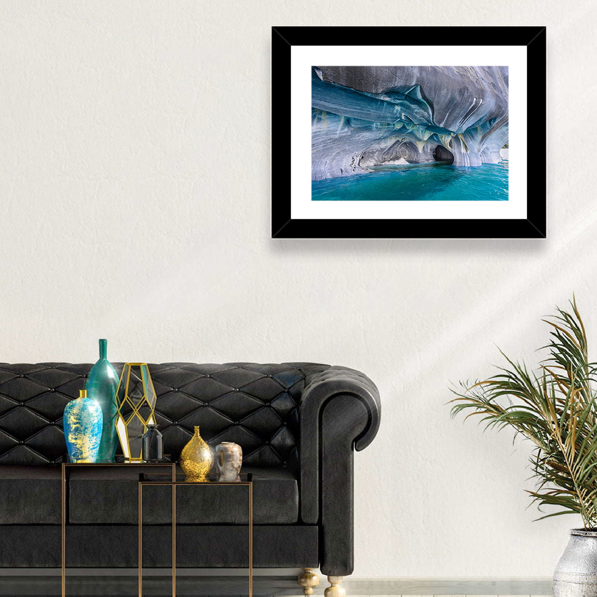 General Carrera Marble Caves Wall Art in a room, landscape