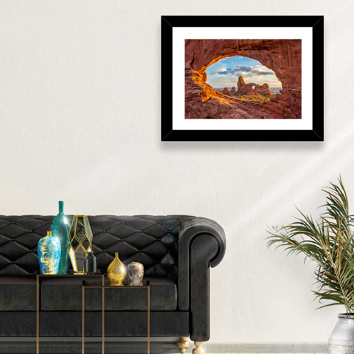 Turret Arch Through North Window Wall Art in a room, landscape