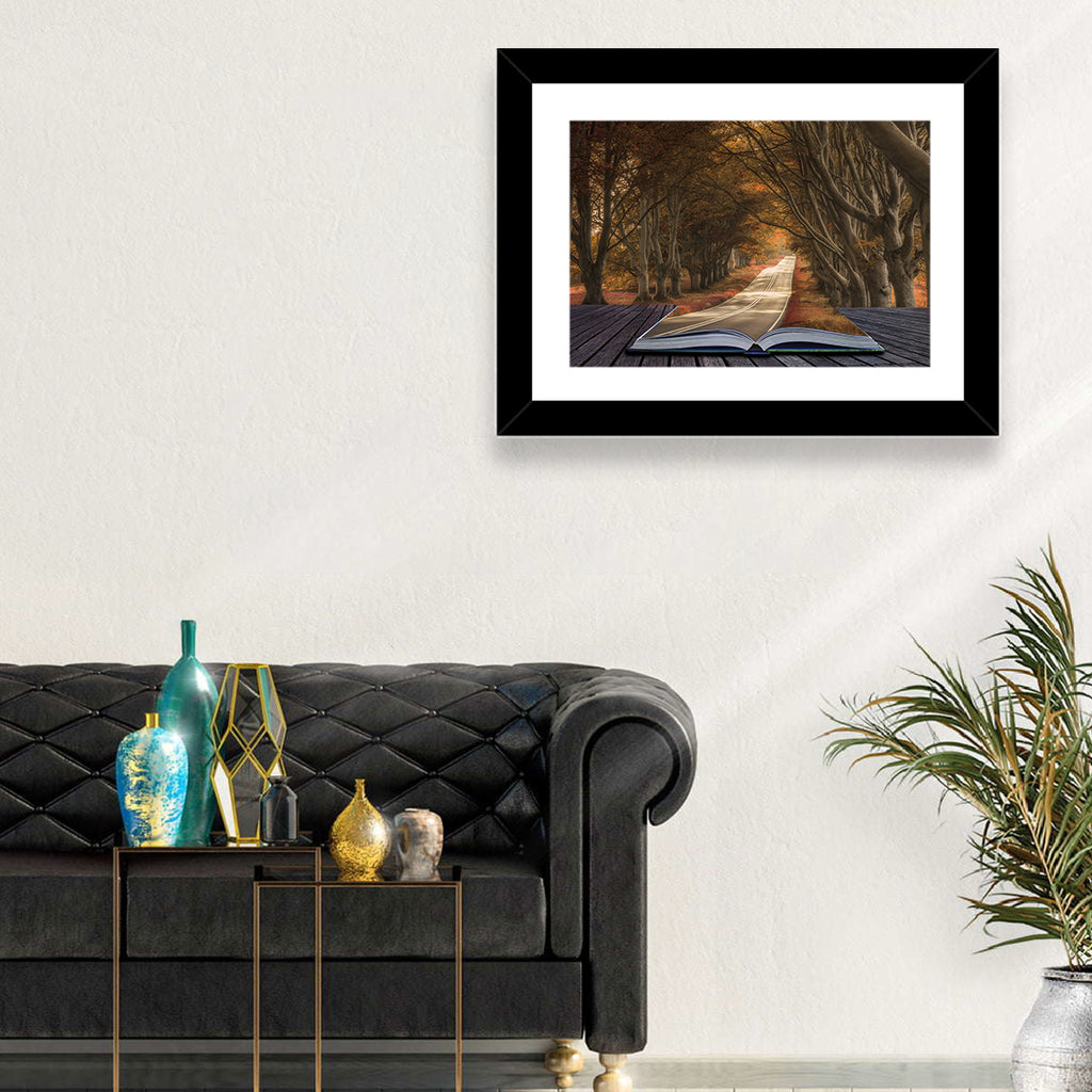 Surreal Book Pathway Wall Art