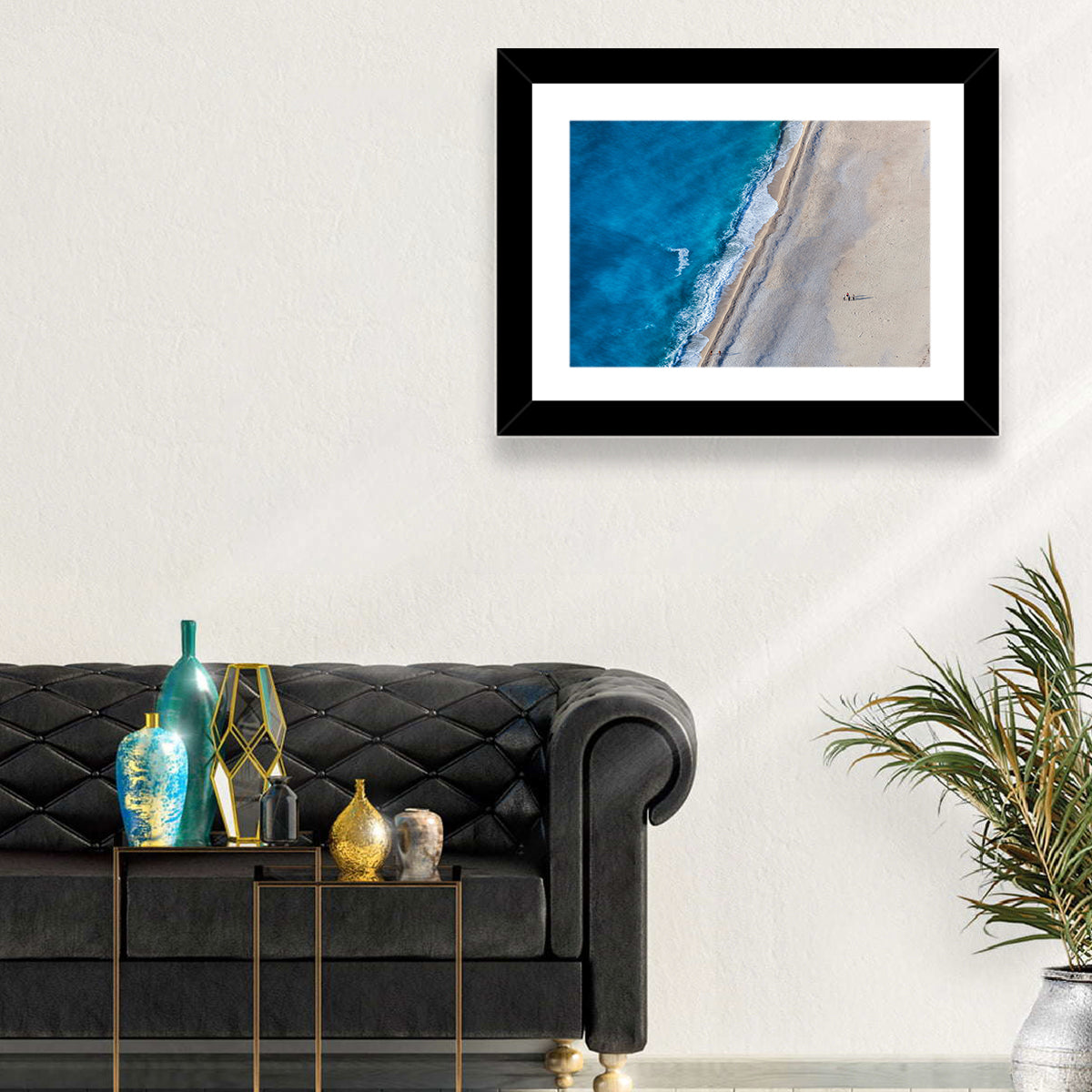 Myrtos Beach Aerial View Wall Art