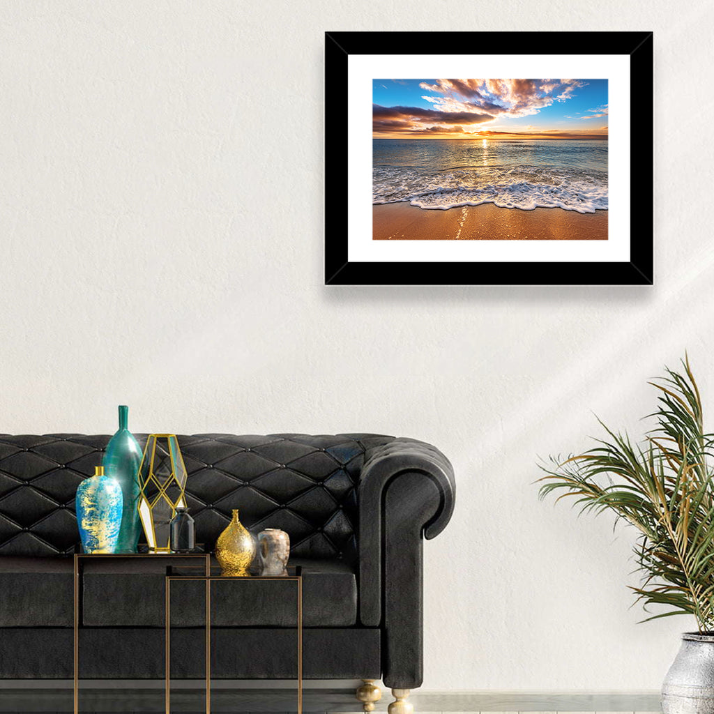Golden Beach Sunrise Wall Art
