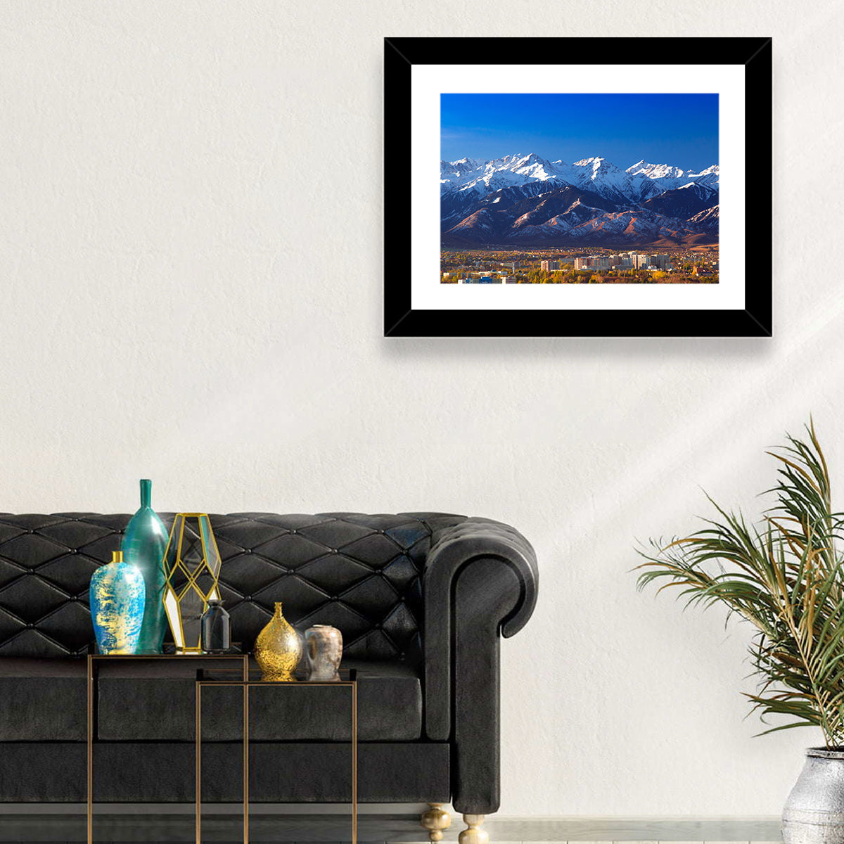 Almaty Snow-capped Trans-ili Alatau Wall Art in a room, landscape