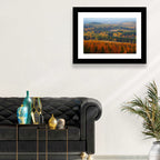 Finnish Autumn Landscape with Red-roofed House Wall Art