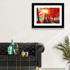 Autumn Park Sunrise Wall Art