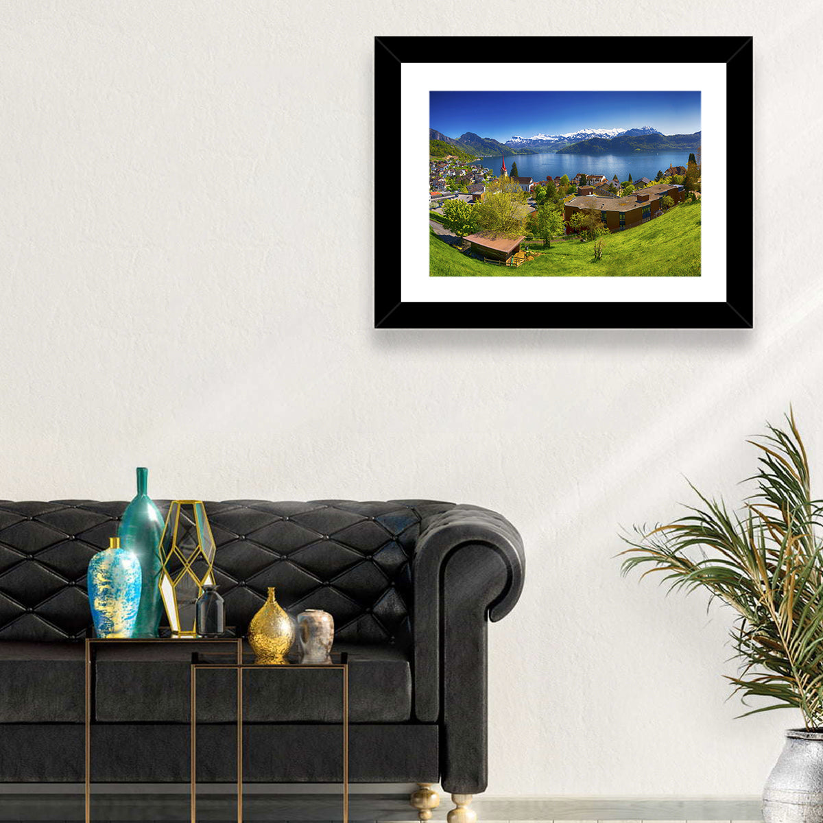 Lake Lucerne, Weggis Wall Art in a room, landscape