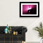 Magenta Yin Yang Symbol Wall Art