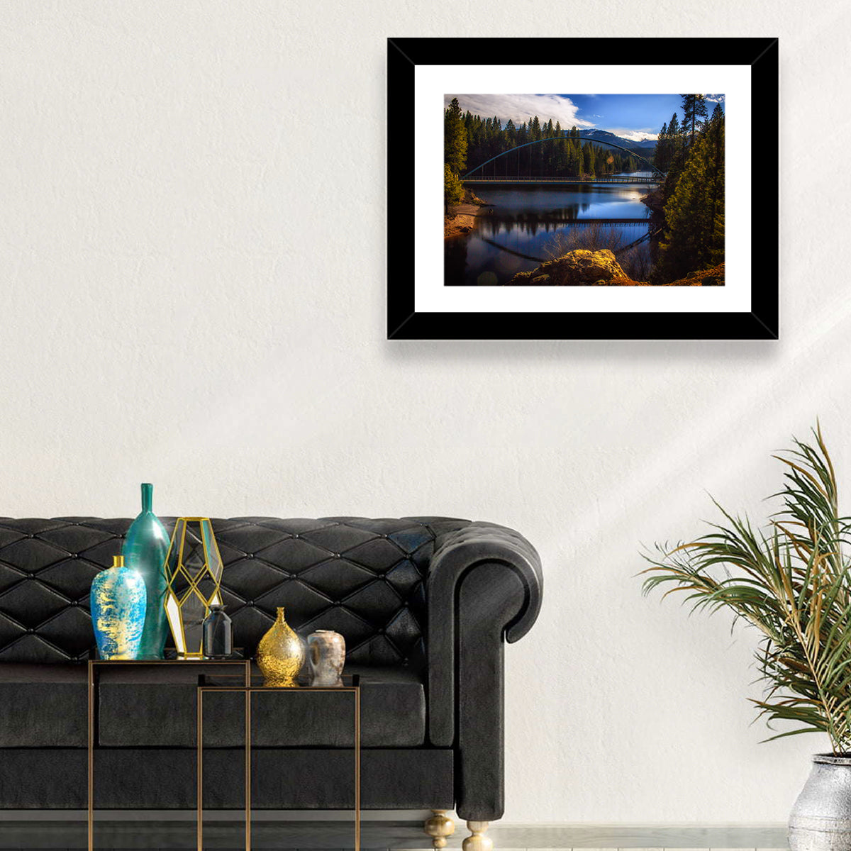 Wagon Creek Bridge Wall Art in a room, landscape