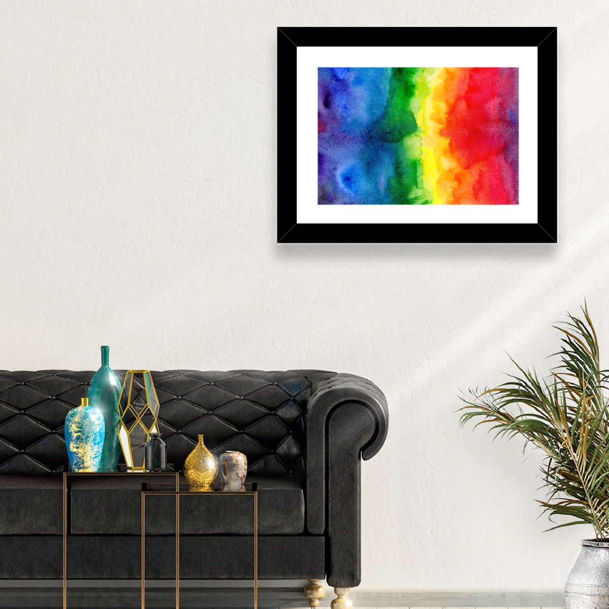 Watercolor Rainbow Gradient Wall Art