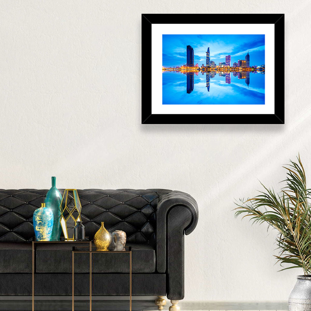 Ho Chi Minh City Skyline at Twilight Wall Art