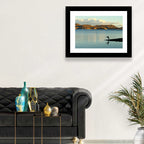 Lake Pleasant Fisherman Silhouette Wall Art