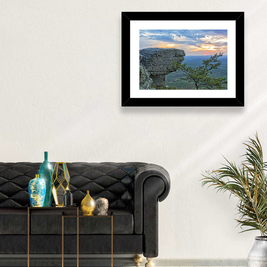 Bald Rock Sunset Over Cheaha State Park Wall Art