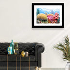 Vibrant Brain Coral Reef Wall Art