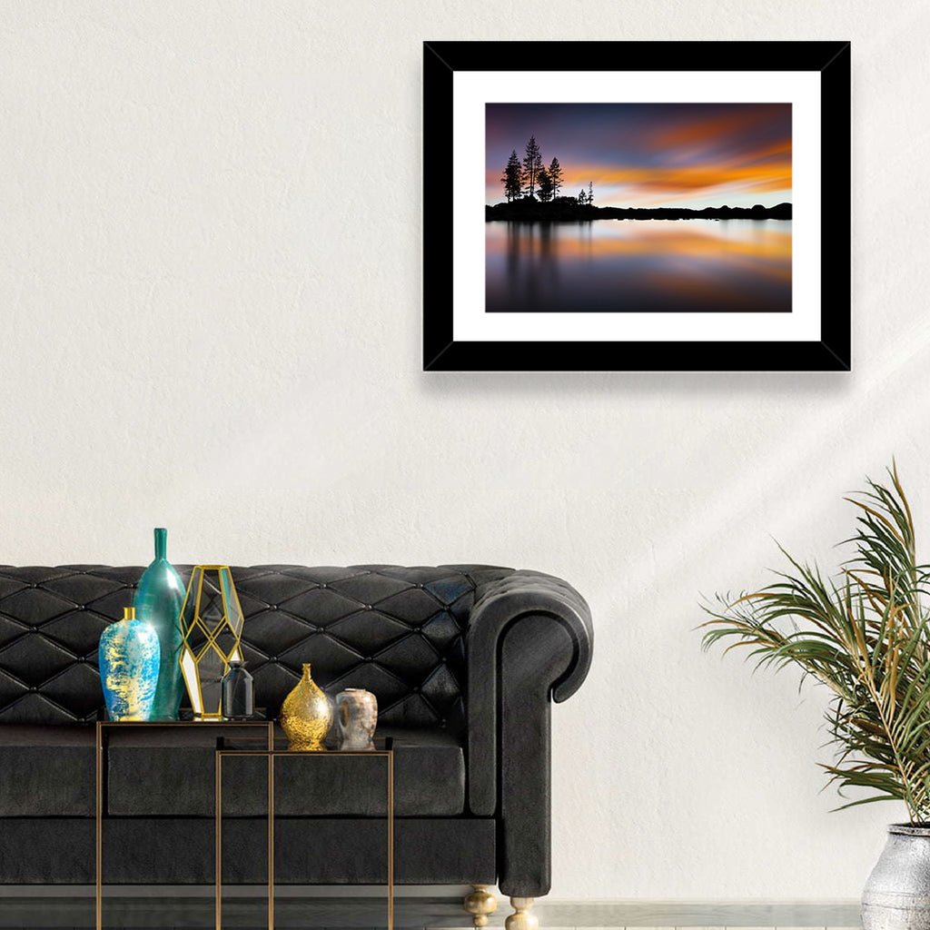 Lake Tahoe Golden Hour Reflection Wall Art