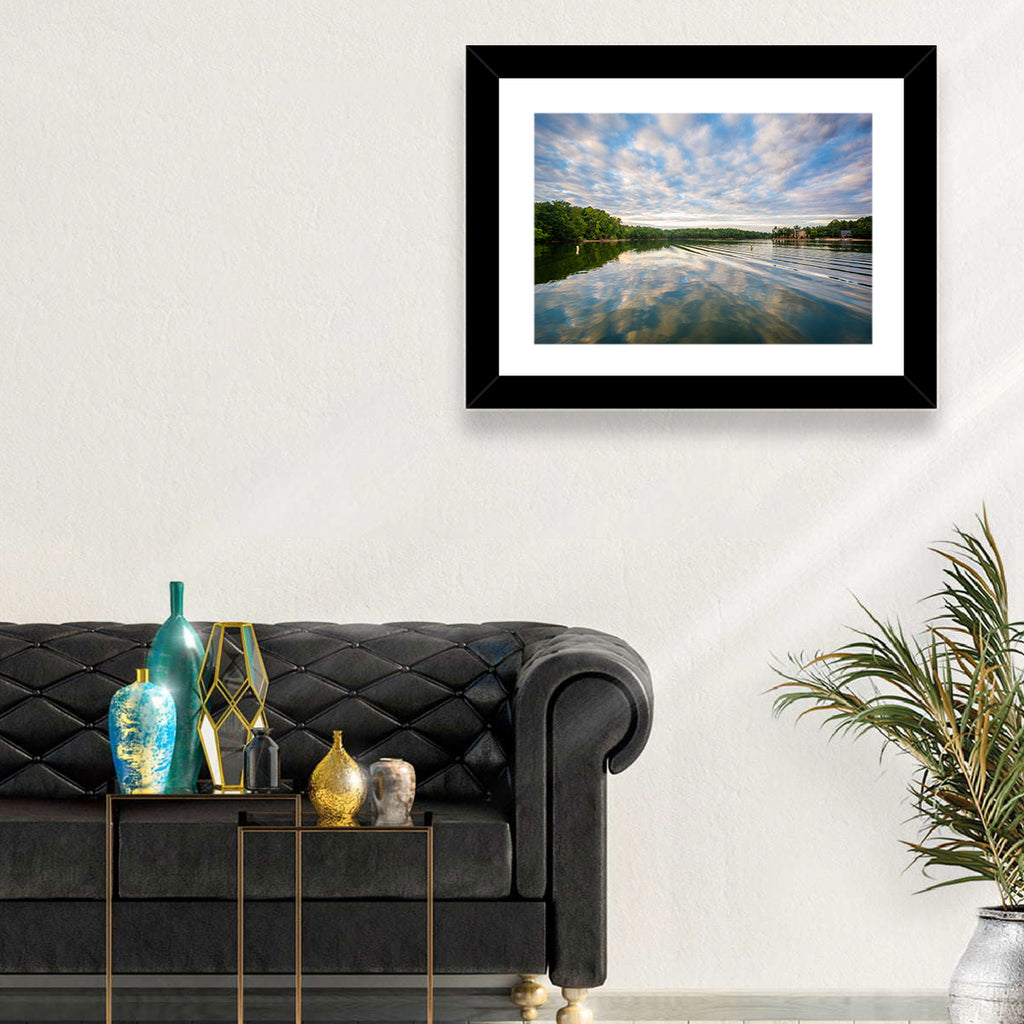 Cloudy Lake Norman Landscape Wall Art