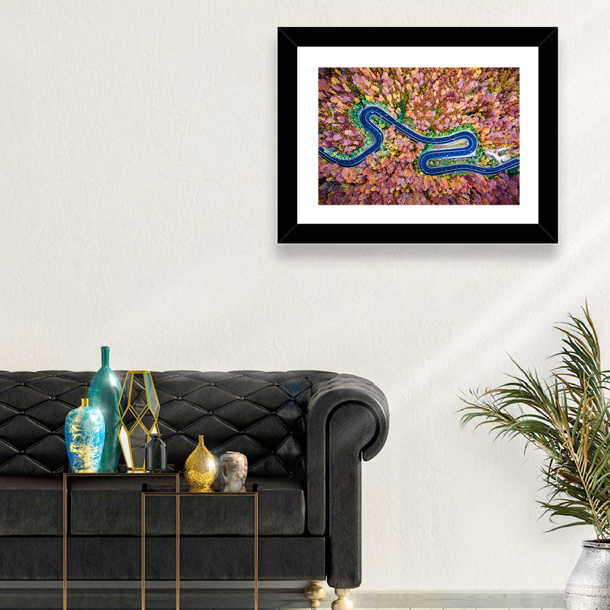 Aerial Winding Road Wall Art