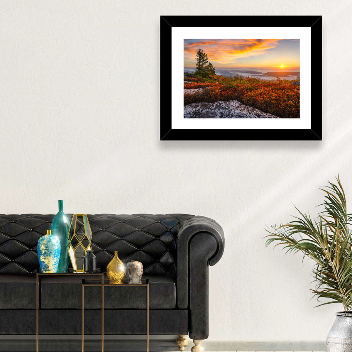 Sunrise Over Dolly Sods Wall Art in a room, landscape
