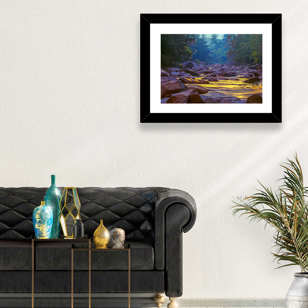 Swift River at Golden Hour, New Hampshire Wall Art