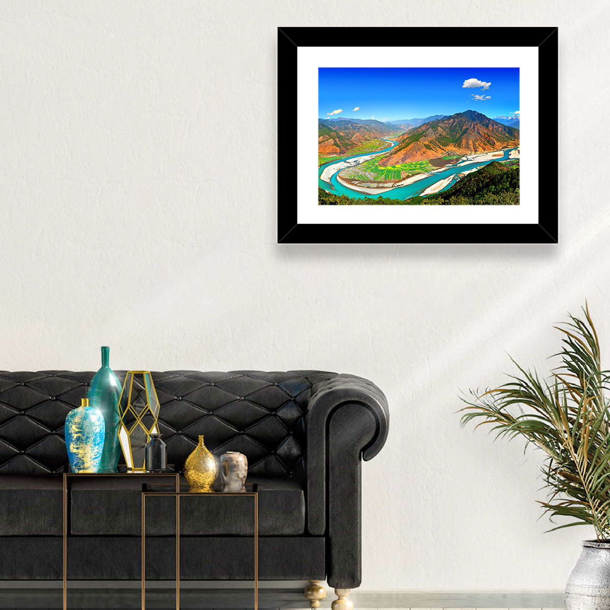First Bend of the Yangtze, Lijiang Wall Art in a room, landscape