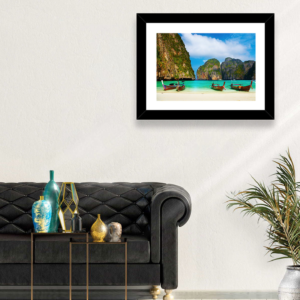 Maya Bay Long-tail Boats Wall Art